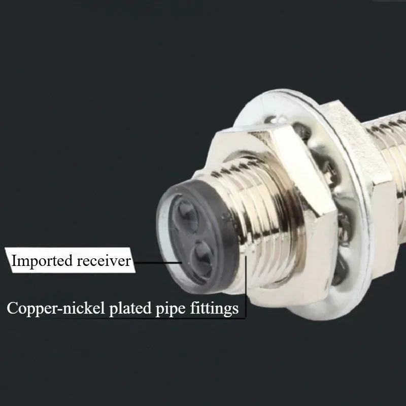 E3F1 Diffuse Reflection Laser Photoelectric Sensor M12 Series 10-30V NPN PNP  Sensing Distance5- 15CM Adjustable