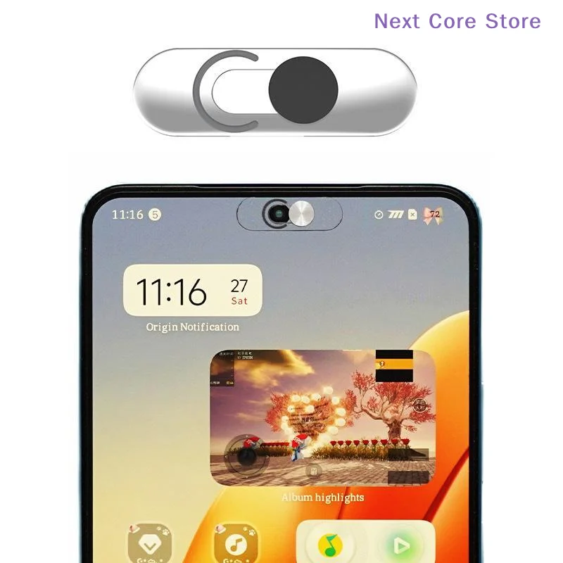 [NC]Smartphones Webcam Cover Privacy Camera Covers Front Camera Cover For Galaxy Pixel Ultra-Thin Transparen Protection Slide