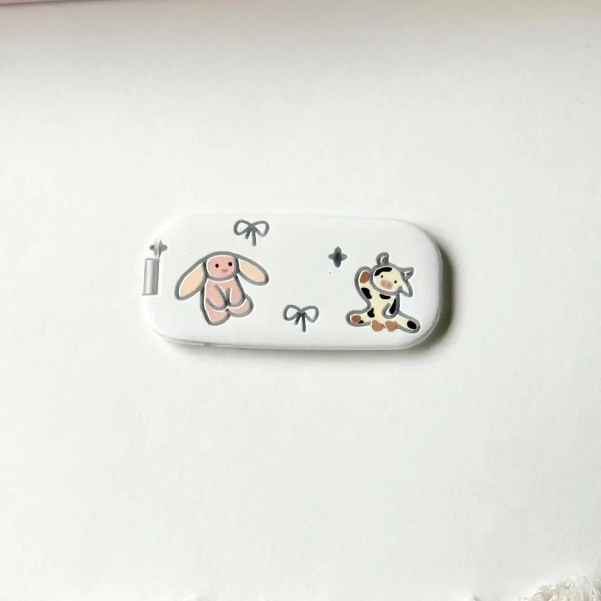 

Korean Makeup Mirror Folding Invisible Cartoon Phone Holder Cute Portable Back Sticker New Desktop Universal Adhesive Support