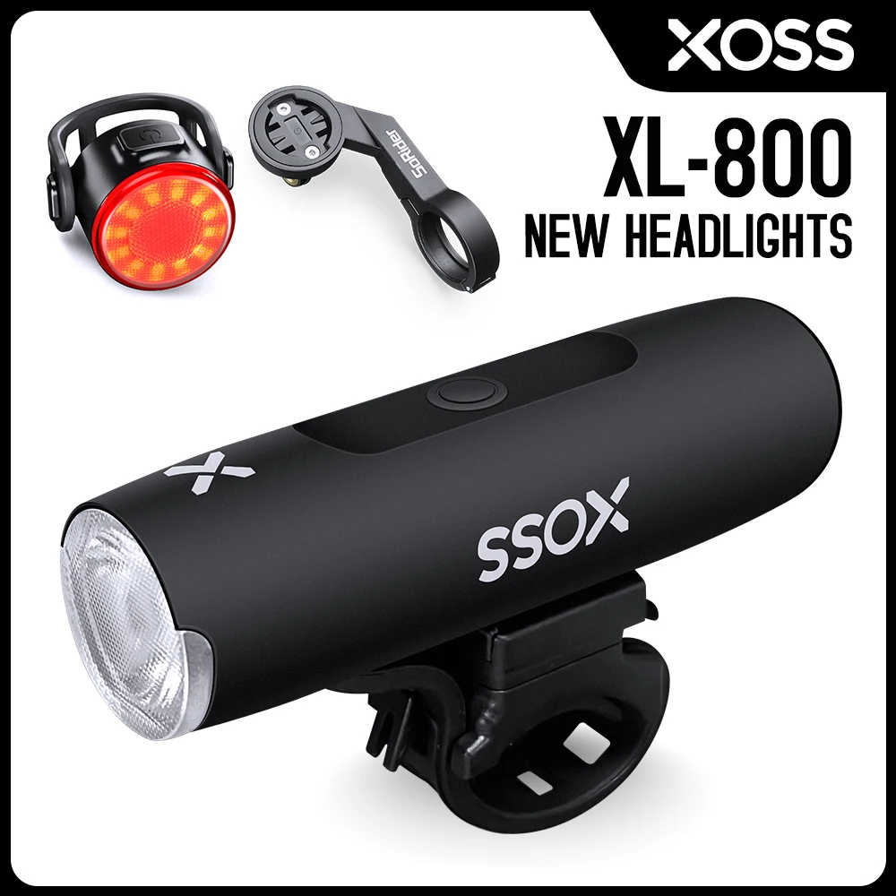 XOSS 800Lumen Bike Light Headlight Waterproof USB Rechargeable Road MTB Front Lamp Bicycle Light Aluminum Ultralight Flashlight