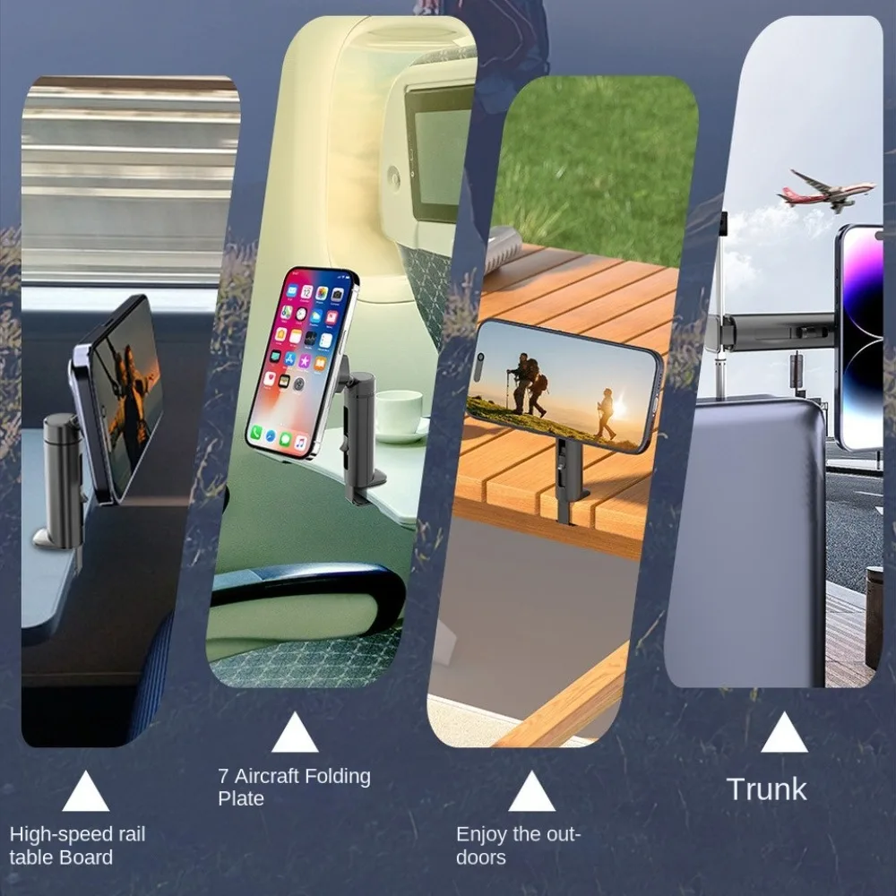 Foldable Magnetic Phone Holder Rotatable Easy Installation Desk Phone Mount Adjustable Non-slip Desk Selfie Stand