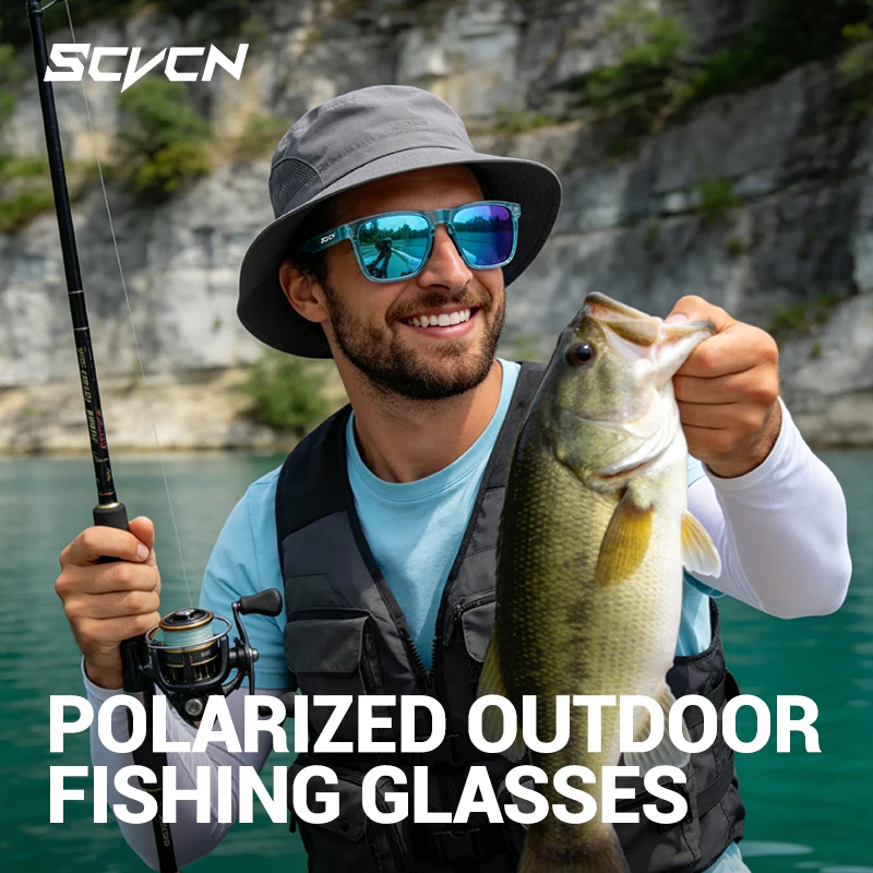 SCVCN Hot Polarized Cycling Glasses Men UV400 MTB Outdoor Sports Sunglasses Fashion Eyewear Bike Bicycle Hiking Off-road Goggles