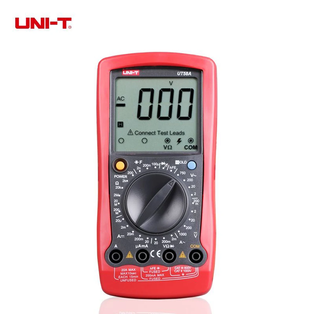 UNI-T UT58A UT58B UT58C UT58D UT58E Digitale Multimeter Stroom Spanning Weerstand Capaciteit Frequentie Temperatuur Tester