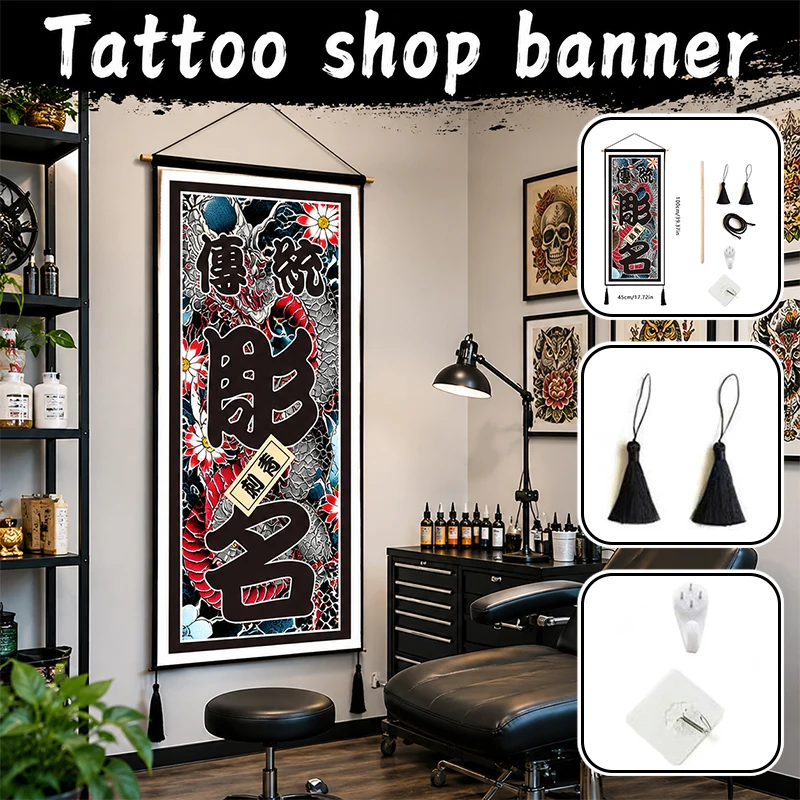 Background Wall Hanging Cloth Japanese Style Samurai Tapestry Art Living Room Decor Tassel Wall Hanging Painting Bar Home Decor