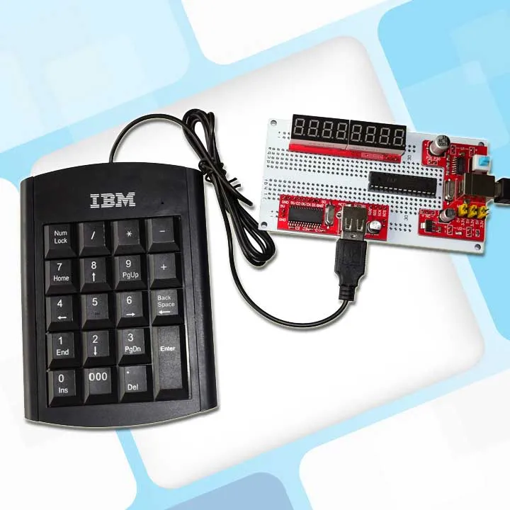 USB Keyboard Calculator Production Kit 51 Single-chip Learning Board CH376 Development Board Source Code Simulation