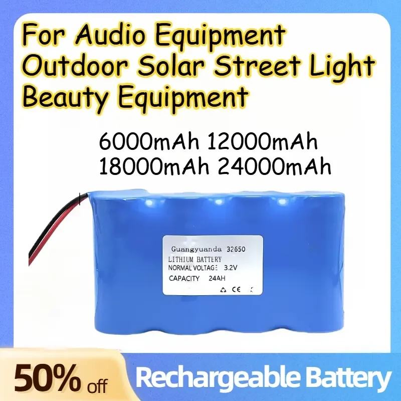 

32650 3.2V 6000mAh-24000mAh for Audio Equipment Outdoor Solar Street Light Beauty Equipment Rechargeable Batteries