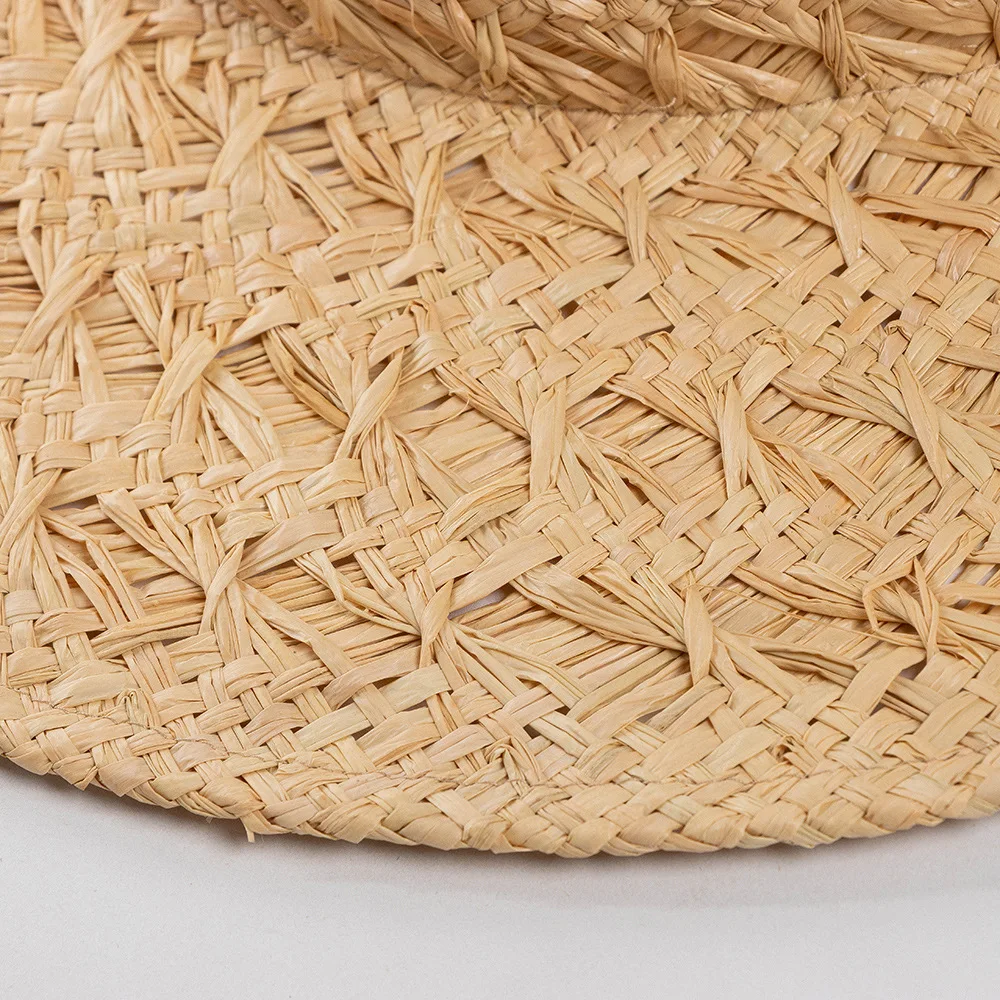 USPOP New Fashion Natural Straw Sun Hats Chic Spring-Summer Hand-Woven Raffia Wide Brim Straw Hat for Beach