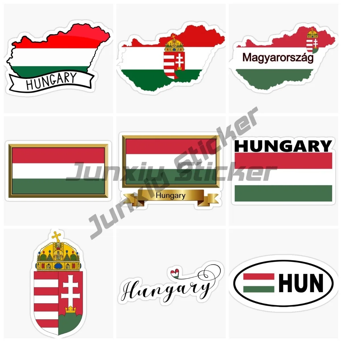 

Hungarian Flag Map Code Car Sticker Vinyl Self-adhesive Waterproof Decoration for Motorcycle and Bicycle Stickers Decals