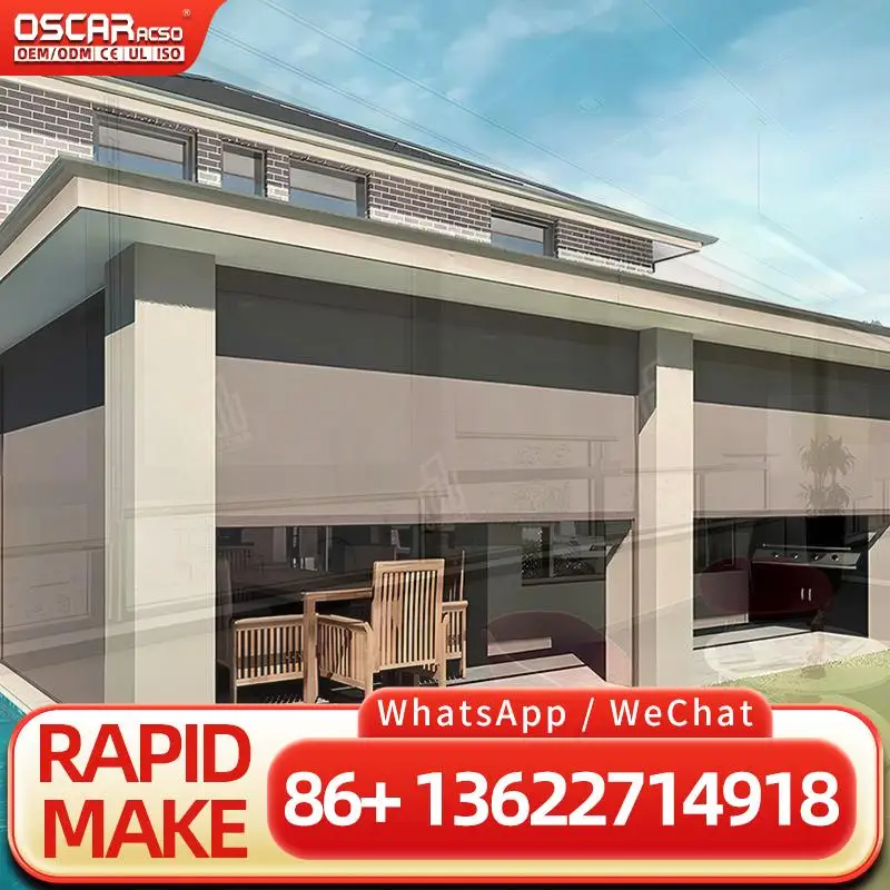 Automatic Electric Blinds for Terrace Gazebo Pergola Rolling Blind