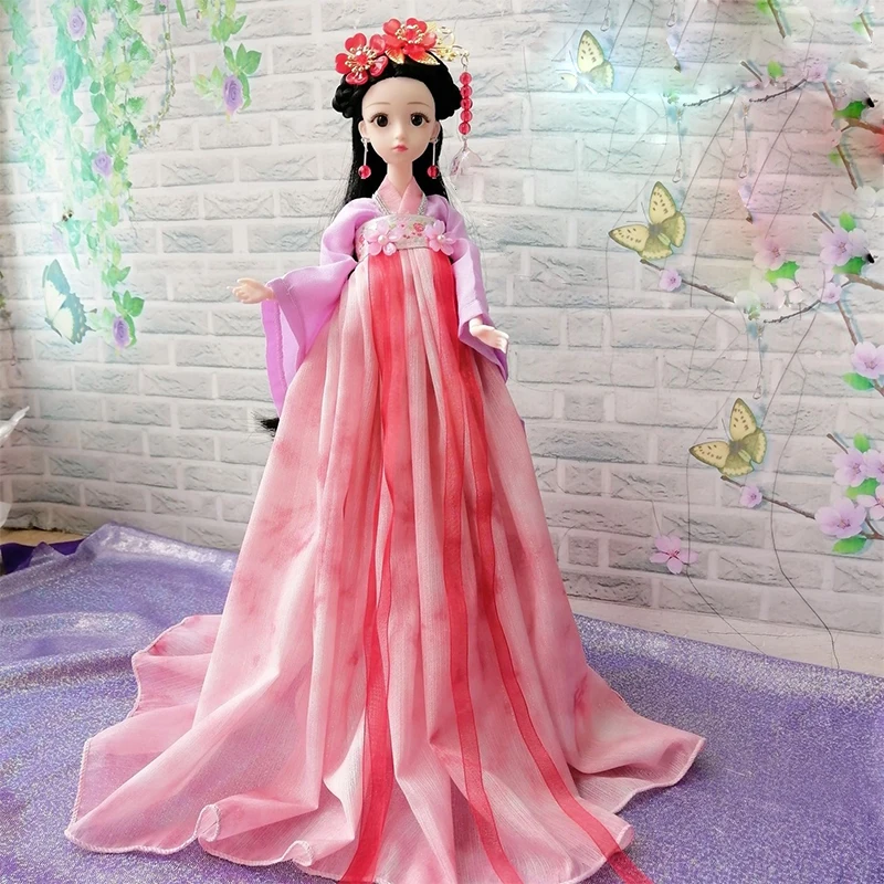 中国の漢服人形,伝統的な服の頭飾り,王女の人形,中国のドラマ人形