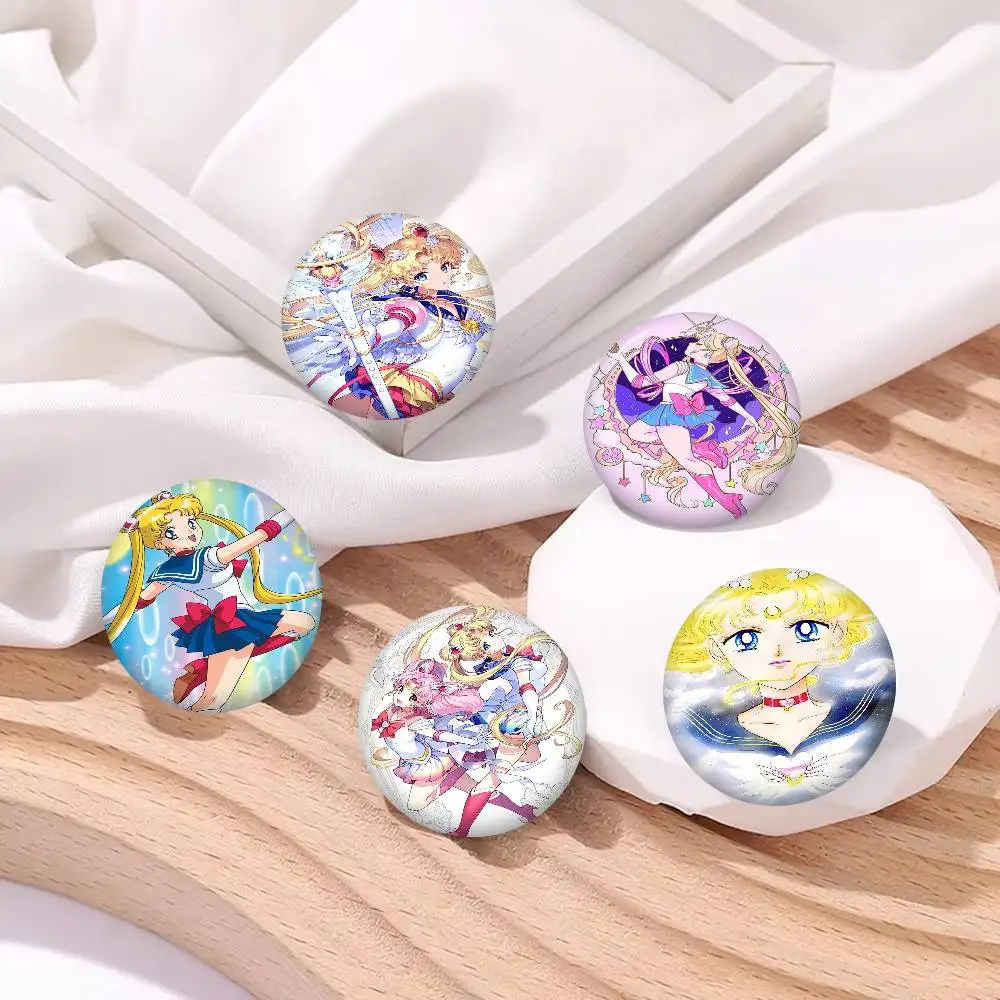Anime Role Sailor Moon Art 58mm Cute Figure Icon Badge Handmade Tinplate Brooch For Backpack Clothes