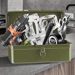 Iron Tool Storage Box Multifunctional Hardware Tools Organizer Boxes Portable Hard-shell Waterproof Repair Tool Packaging Boxes