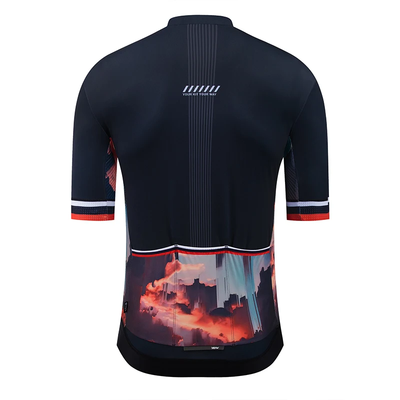 YKYW Men's Summer Breathable Short Sleeve Cycling Jersey Road Bike Race Pro Tops MTB Shirt Man Bicycle Clothing Cycling Maillott