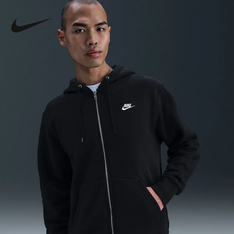 Nike Unisex Stand Collar Jacket Spring Autumn Minimalist Neutral All Match Outer JacketFN3862-010 1PCS