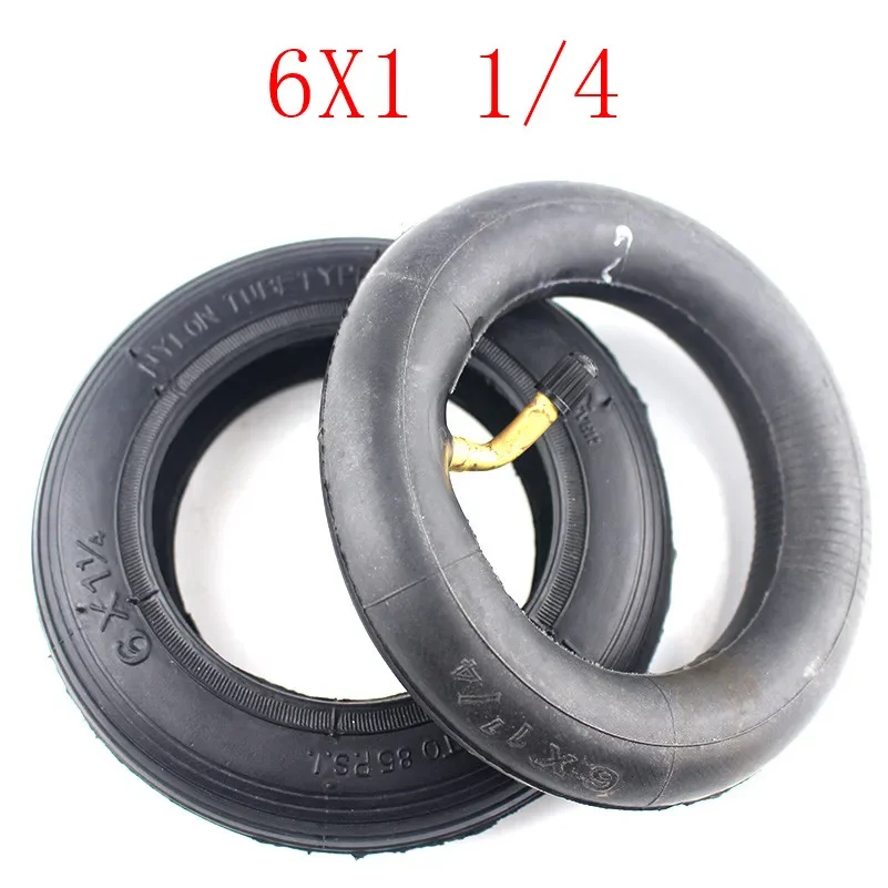 2PCS 6 Inch Pneumatic Tire 6x1 1/4 tyre 150MM Scooter fits for Electric  e-Bike A-Folding Bik