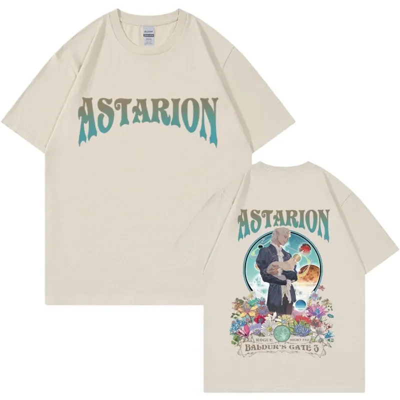 Astarion High ELF Baldurs Gate 3 Graphic T Shirt Men Women Harajuku Cartoon T Shirts Male Aesthetic Oversized T-shirt Streetwear