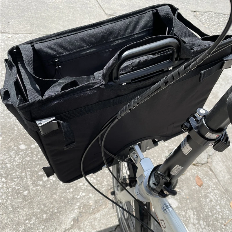 Saco De Armazenamento Frontal Com Suporte, Saco De Cesta De Vegetais Original, Suporte Interno para Brompton Folding Bike