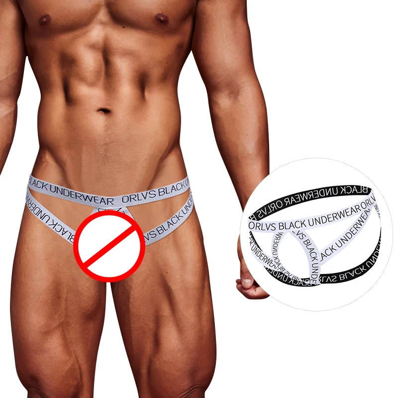 Gay Thong Sissy Jockstrap Men Sexy Underwear Cotton Hollow Men Bikini Thongs Male Jock Strap Comfortable Cueca Tangas