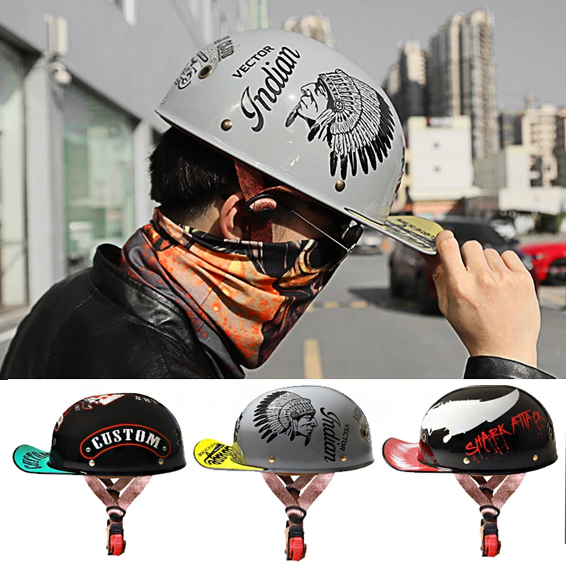 

Motorcycle Helmet Men's Women Adult Scooter Motocross Certified Helmet Accessories Moto Fashion Classic Safety For Half Helmet