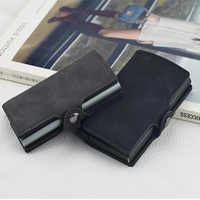 Minimalist Aluminium Metal Wallet RFID Blocking ID Credit Card Case Smart Quick Release Women Purse  Pocket Walet