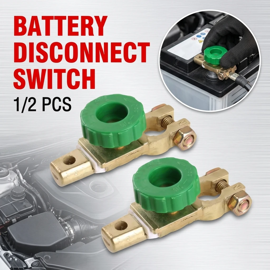 Professional Zinc Alloy Battery Terminal Link Switch Quick Cut-off Disconnect Isolator Switch Car Power-off Switch for All 6V/12