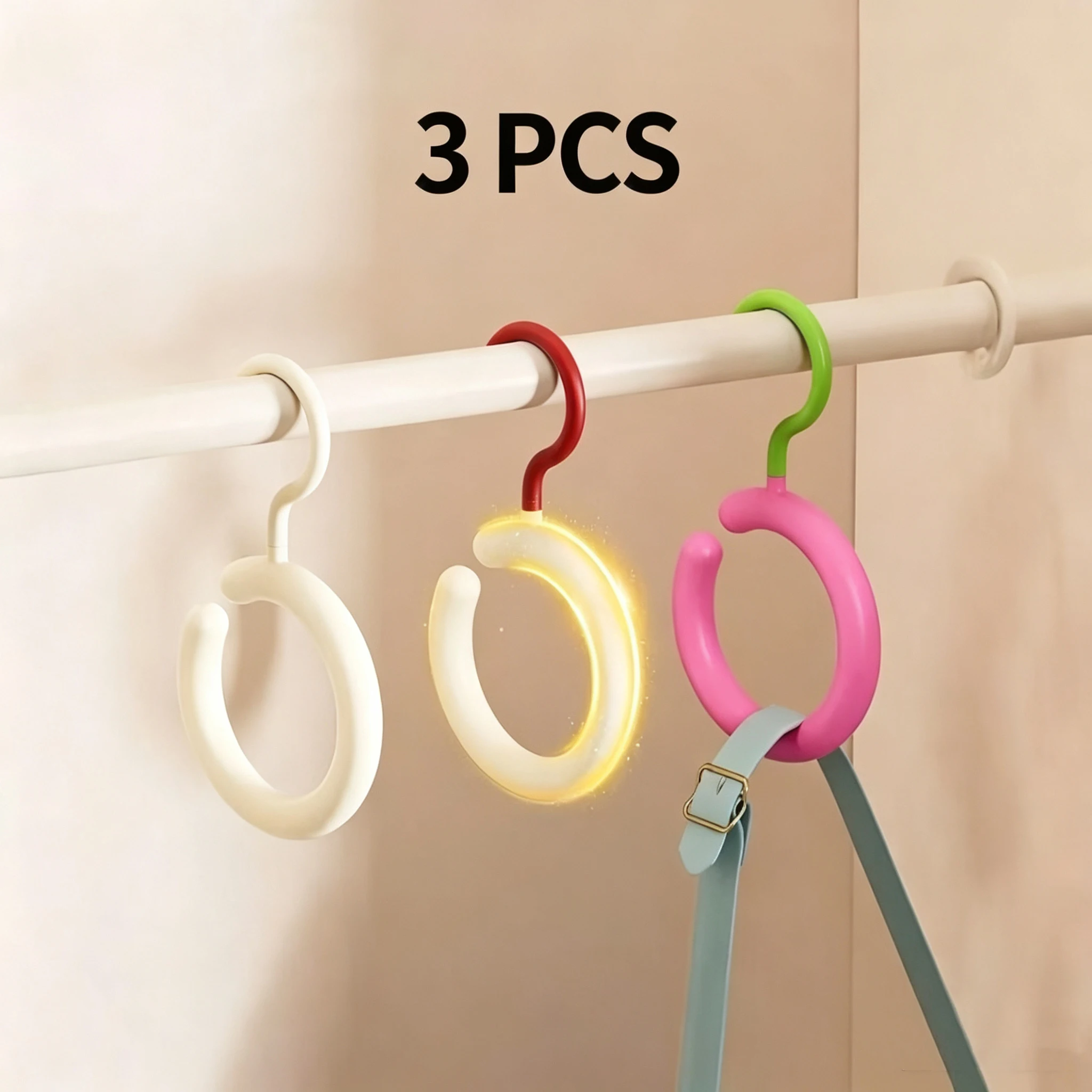 3 PCS Hat Storage Clothes Hanger Invisible Luxury Multi-Function Hook Home Use Plastic Coat Hanger Nordic Sle Adult Closet