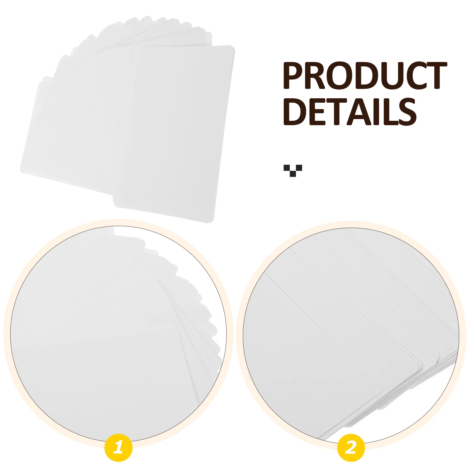 

50Pcs Blank Postcards DIY Bookmarks Handmade Craft Accessories Smooth Surface Multifunctional Paper Cards for Painting Graffiti