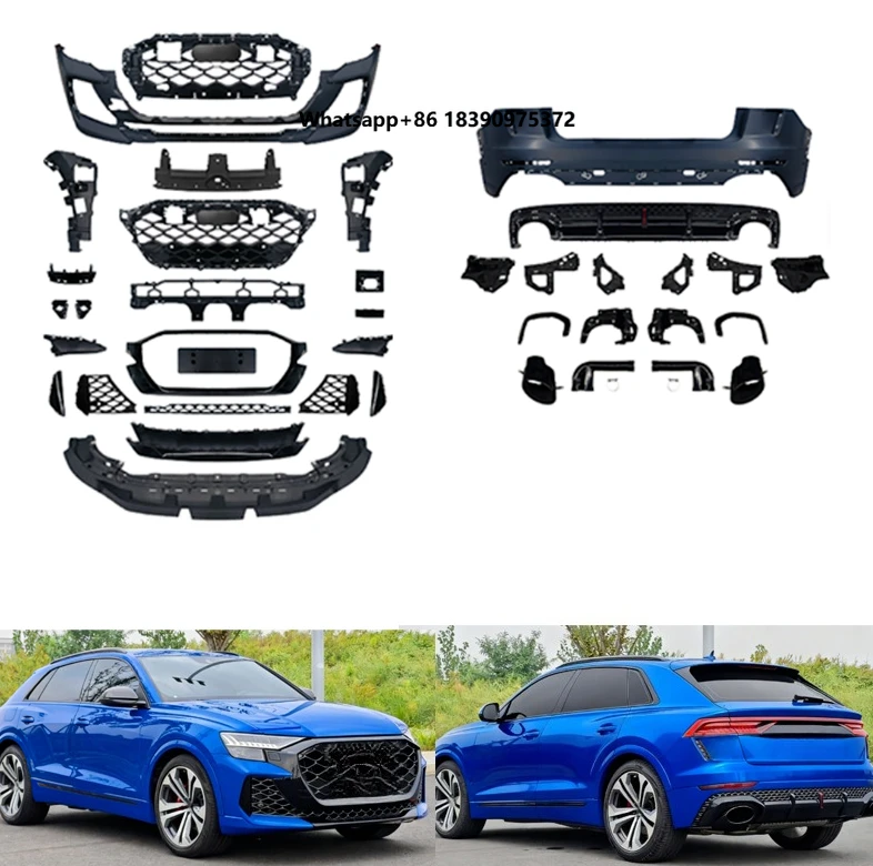 Full Bodykit for Q8 2019-2023 Upgrade to RSQ8 2024+ Front Bumper+rear Bumper for Classic Auto Part