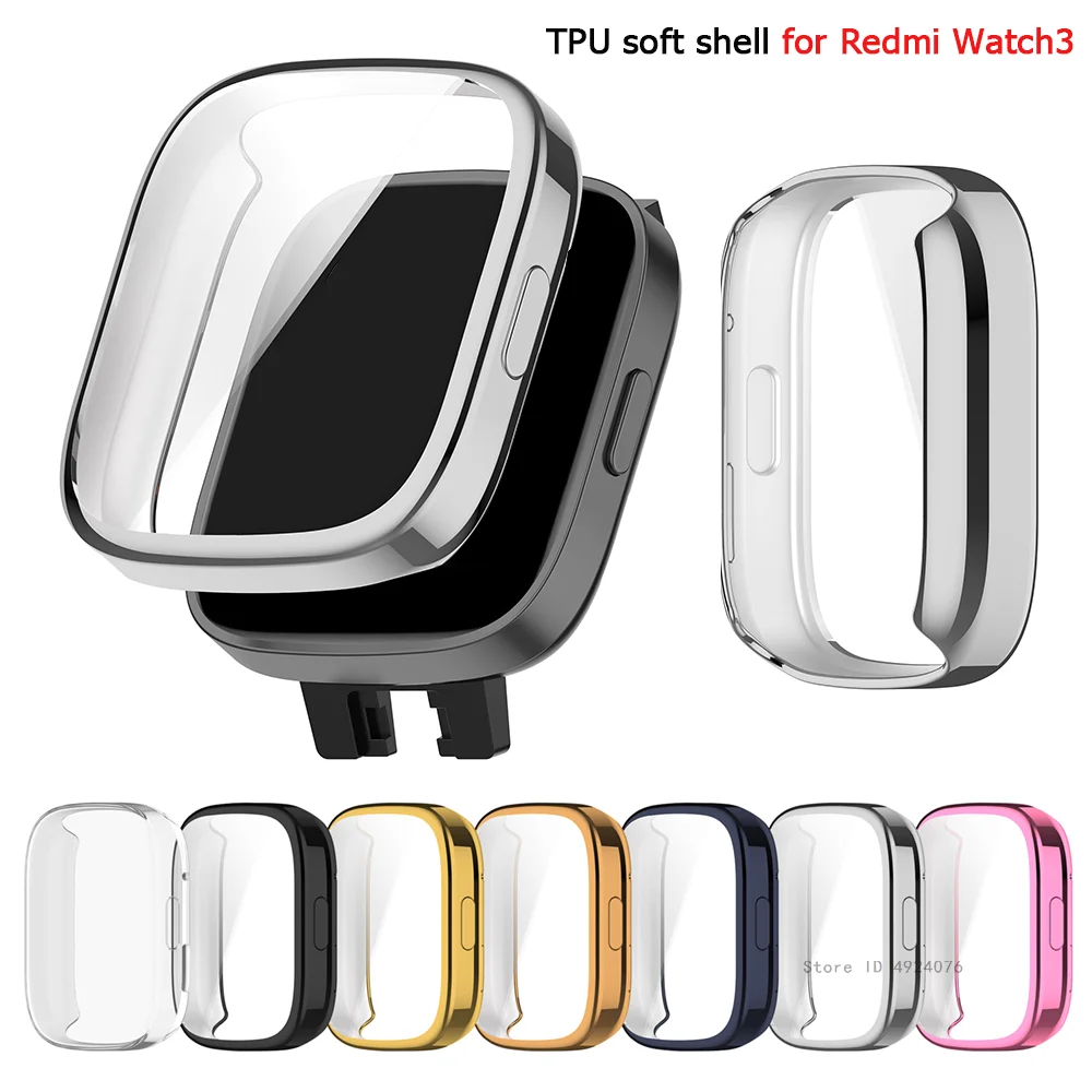 เคสซิลิโคนนิ่ม TPU สำหรับ redmi Watch 3เคสป้องกันหน้าจอนาฬิกาอัจฉริยะเคสกันกระแทกสำหรับ Xiaomi redmi Watch3