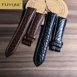 FUYIJIA 16MM~22MM Circular Nile Crocodile Skin Watchbands Master Handmade Brand Watch Substitute Strap Genuine Crocodile Belt 20