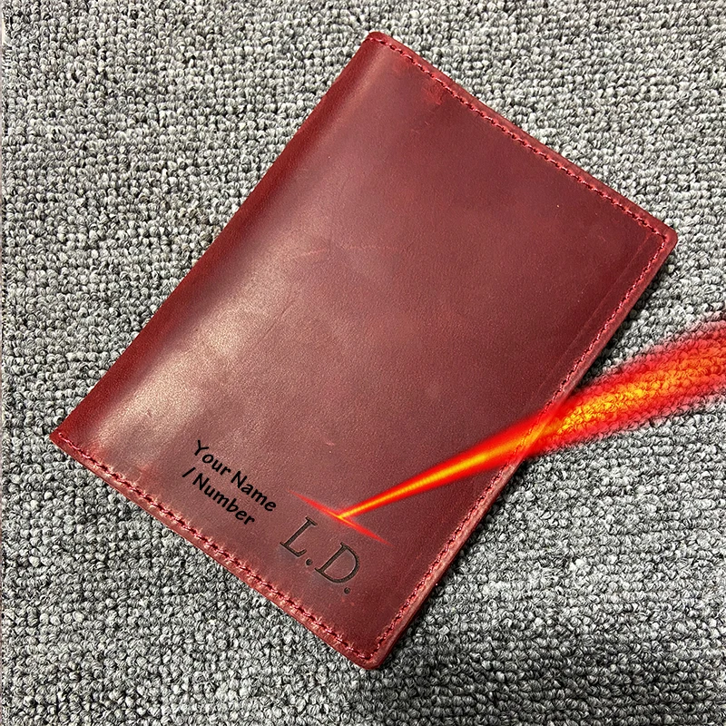 Funda de cuero genuino Vintage para pasaporte para hombre, billetera de viaje, organizador de documentos, fundas de cuero de vaca hechas a mano para