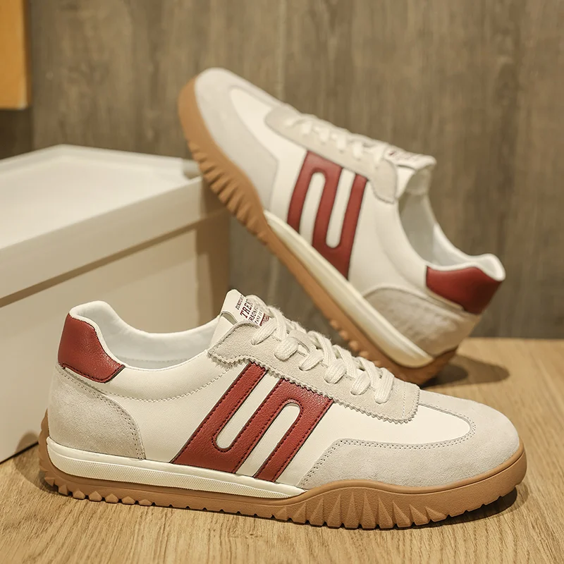 

2025 Men's New Autumn German-Style Training Sneakers - Chunky Low-Tops, Breathable & Versatile for Skateboarding & Casual Wear