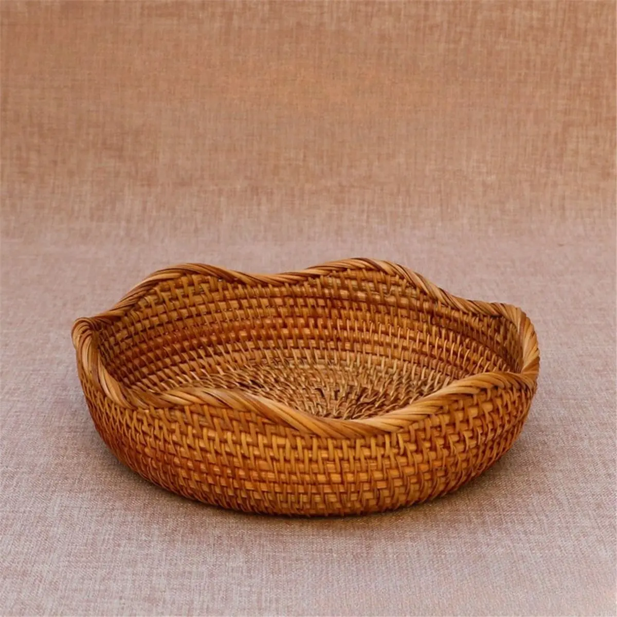 

2026 New Handmade Woven Basket Rattan & Willow Material Decorative Storage for Home