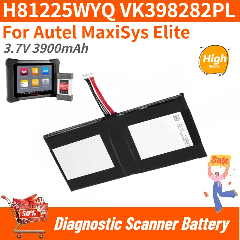 VK398282PL High Quality Diagnostic Scanner Battery 3.7V 3900mAh H81225WYQ for Autel MaxiSys Elite Brand New Replacement Battery