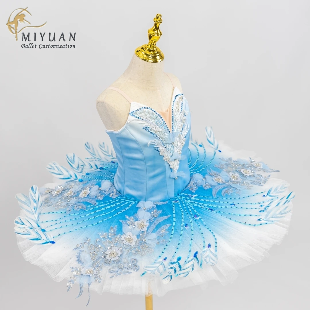 2023 Blue blue bird professional tailor-made tutu tutu plate skirt adult children performance dress competition dress performanc