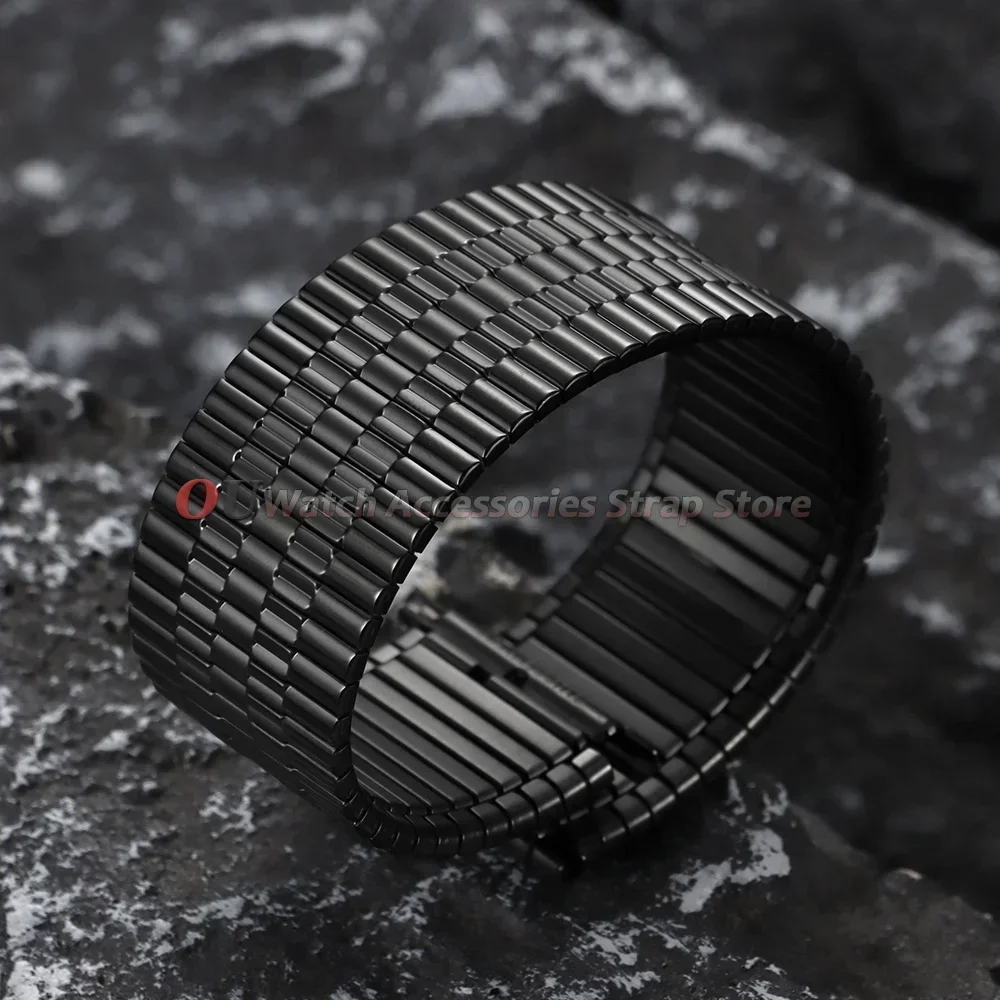 12mm 14mm 16mm 18mm 20mm 22mm Edelstahl Elastisches Uhrenarmband für Seiko Herren Damen Armband Silber Gold Metall Dehnbare Armbänder – Detail 14