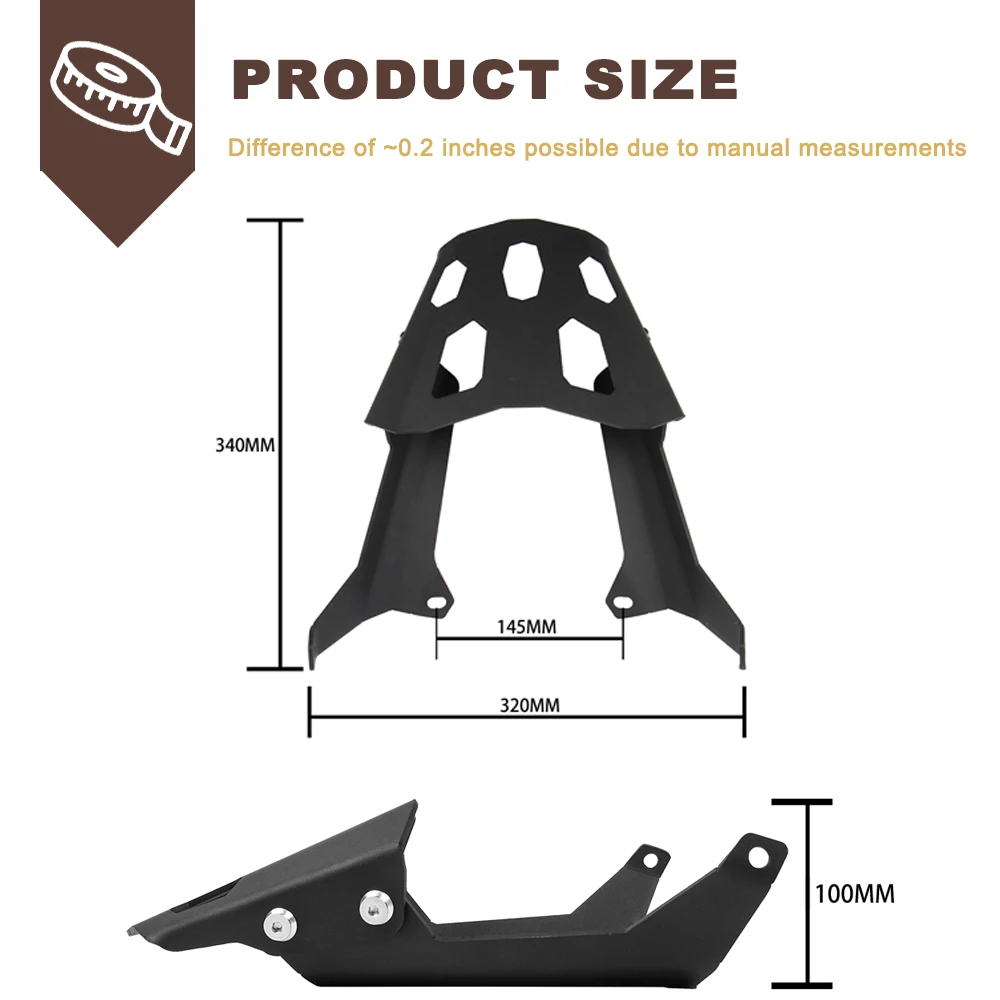 รถจักรยานยนต์ด้านหลังกล่องท้ายกระเป๋าเดินทางRack Bracket Cargoชั้นวางกล่องด้านบนสําหรับBMW F900R F900XR F 900R 900XR 2019-2023