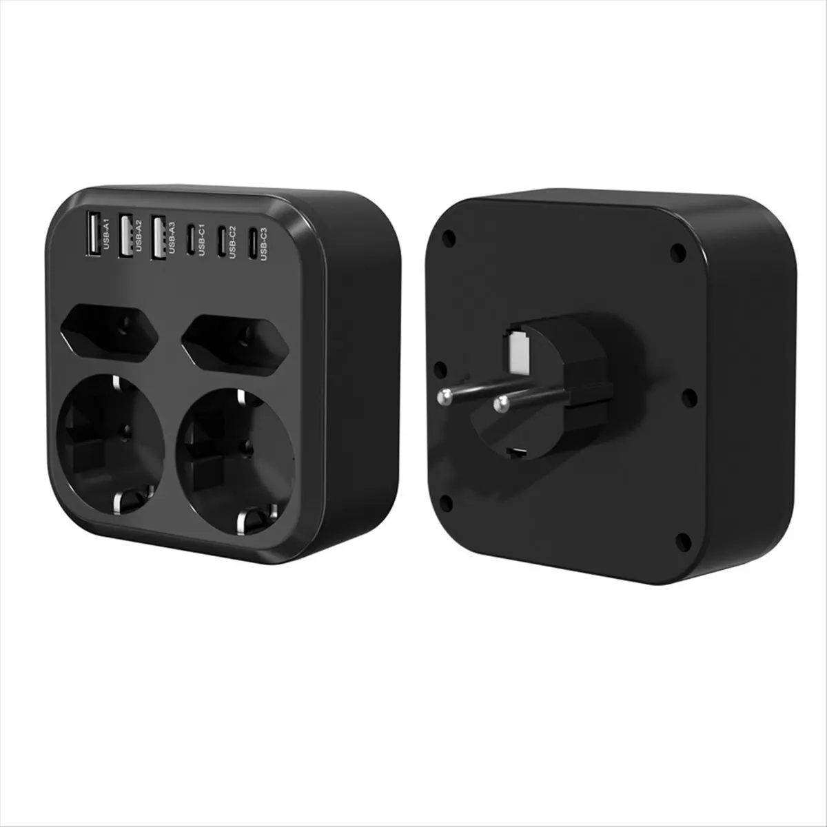 Qualified- 10 in 1 3500W EU Plug Power Strip with 4AC Outlets 6USB 17W Fast Charging 7 Safety System Socket Extender for Home