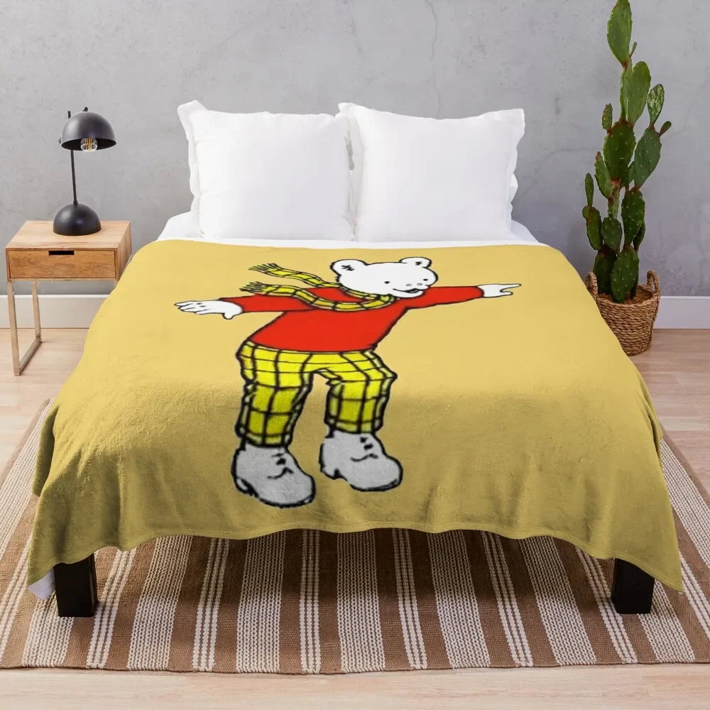 

Rupert bear Throw Blanket Designers Bed Fashionable Flannels Blankets