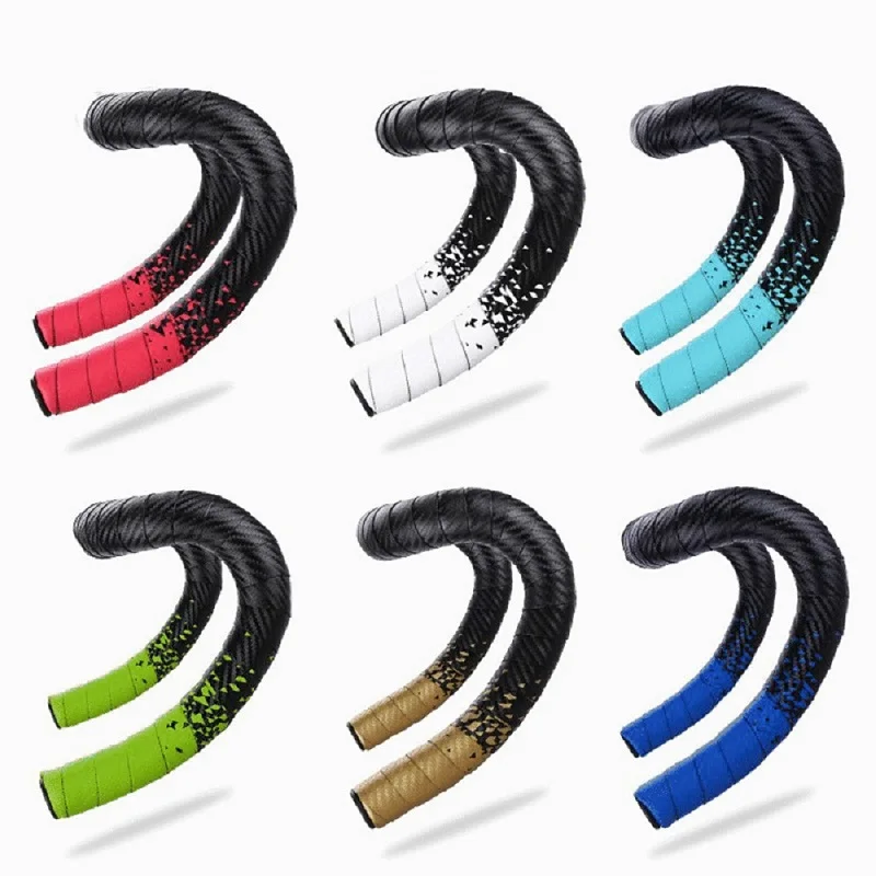 

1PC Bike Handlebar Tape Anti-Vibration EVA Sponge Bent Cycling Tapes Racing Breathable Non-Slip Handle Bar Belt Wrap 6 Colors