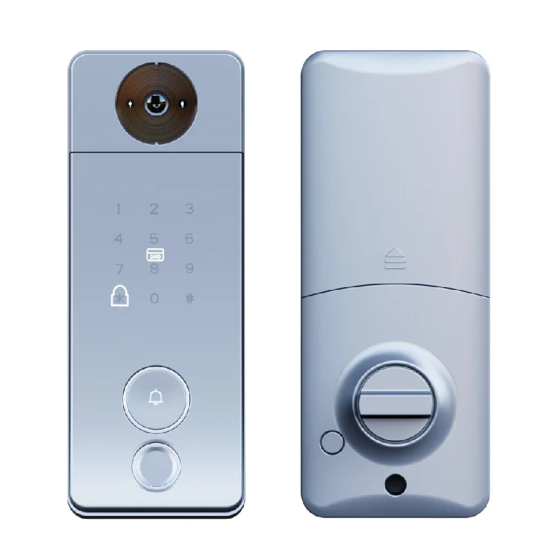 

Automatic wooden door American graffiti smart card password lock remote visual cat eye lock