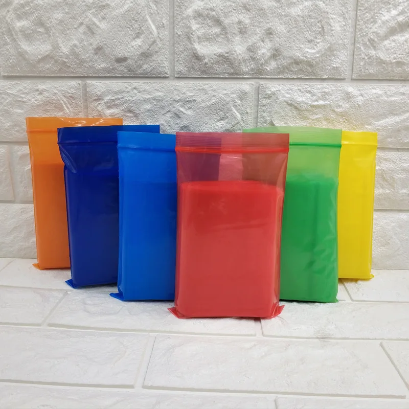 100pcs Color Plastic Zip Lock Bag Jewelry Packing Bag Self Sealing Gift Bag Tea Storage Reusable Transparent Pouches Hot Sale