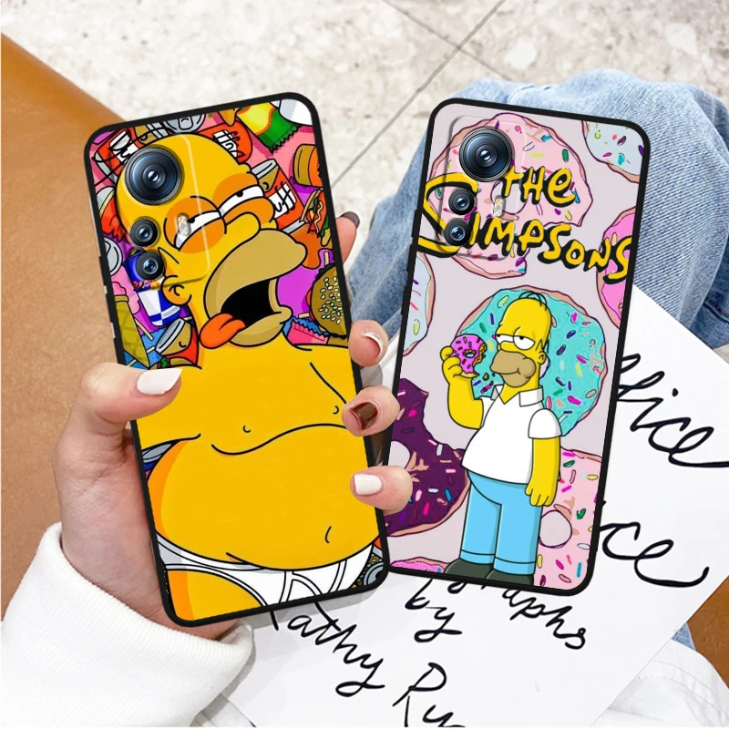 Funny Homer Simpson Black Soft Cover Phone Case For Xiaomi Mi 13 12T 12 11T 11i 11 A3 10T 10 CC9E Pro Lite Ultra 5G