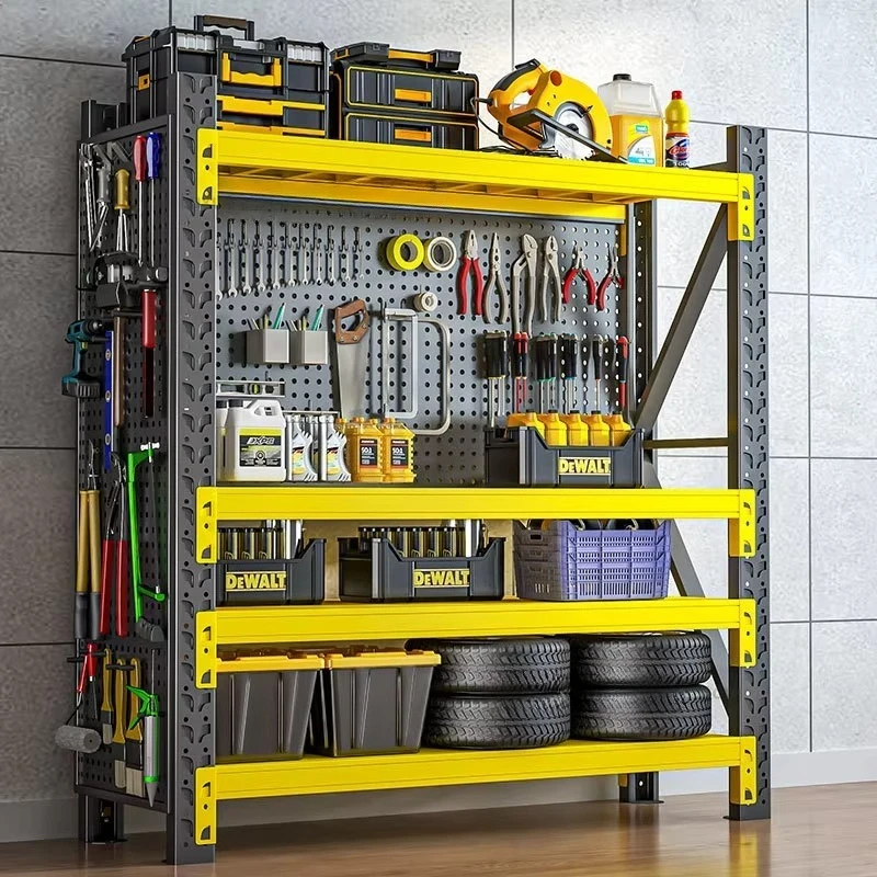 Heavy-Duty Storage Shelves, Warehouse Tool Rack, Durable Organizer Shelf for Office Basement Balcony Express Display