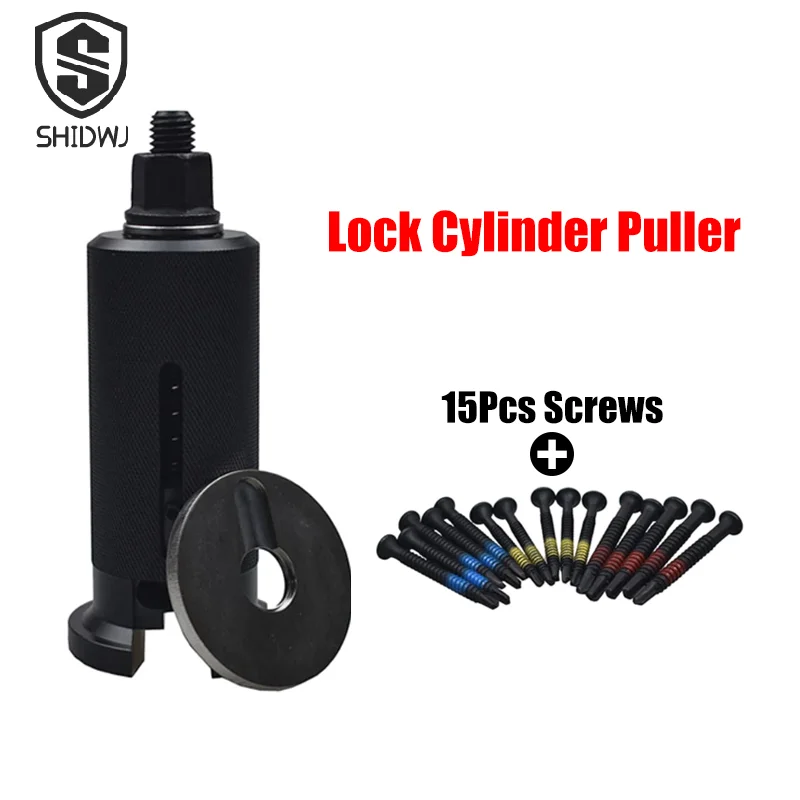 

Lock Cylinder Puller Nail w/15pcs Screws Nails Pullers Lock Tool Stainless Stell Power Puller Professional Lock Door Extractor