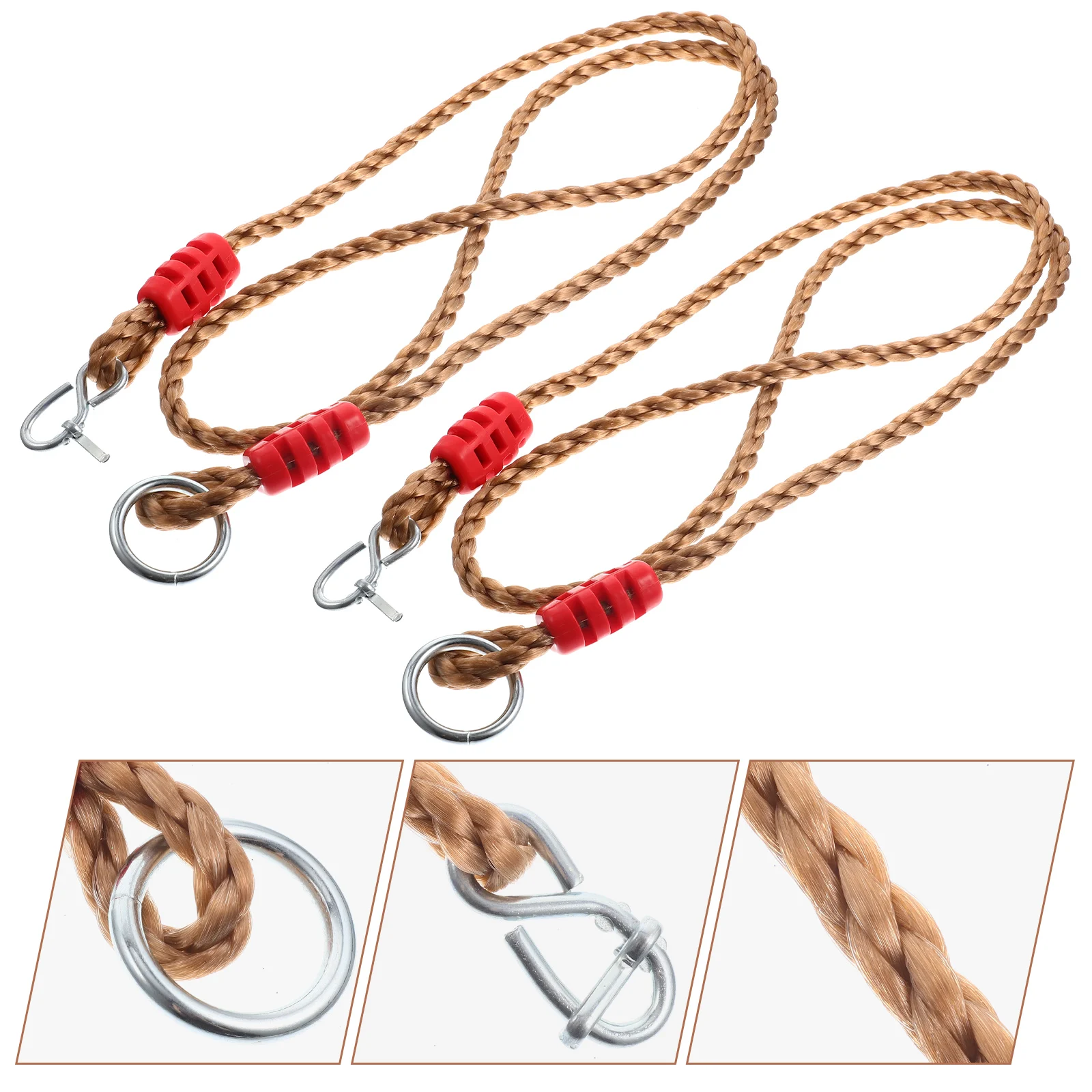

2pcs Swing Rope for Tree Hammock Connecting Strap Adjustable Porch Chair Hanging Durable Nylon Rope for Swings
