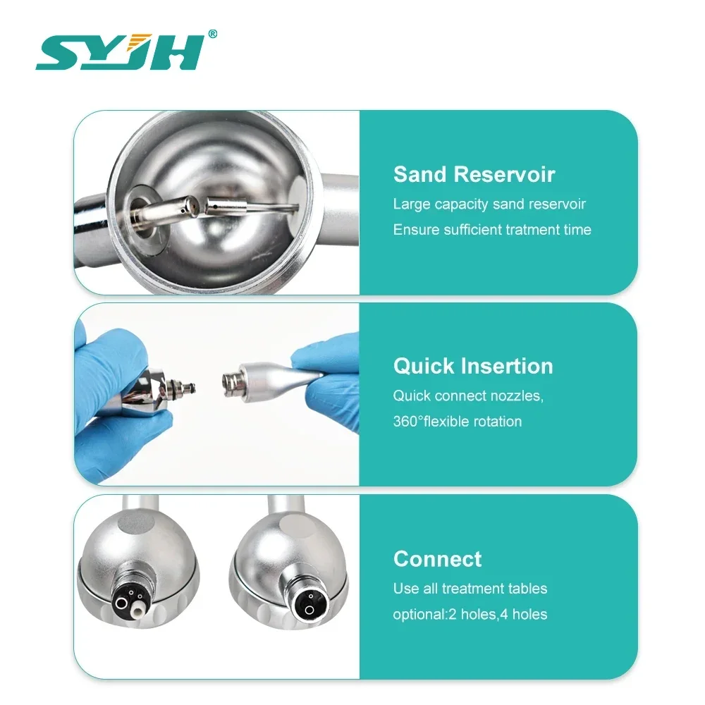 

SYJH Dental Teeth Whitening Spray Dental Air Driven Polisher Tooth Cleaning Sand Blasting Machine Dentistry Lab Equipment