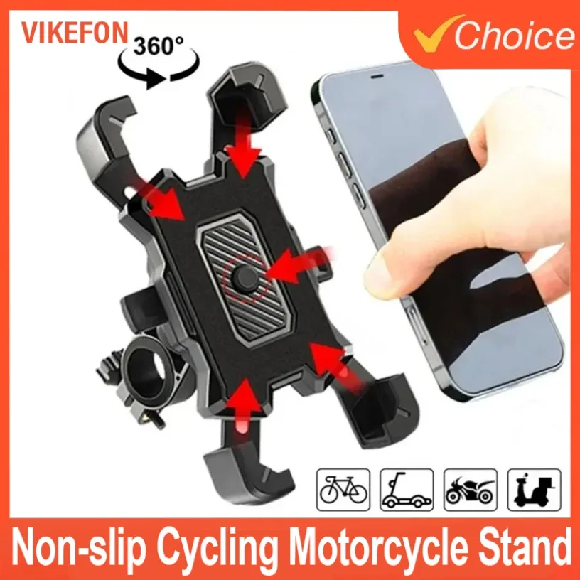 

Motorcycle Bracket Non-slip Cycling Stand 360° Rotatable Electric Bicycle Phone Holder For iPhone Xiaomi Riding MTB Bike Moto