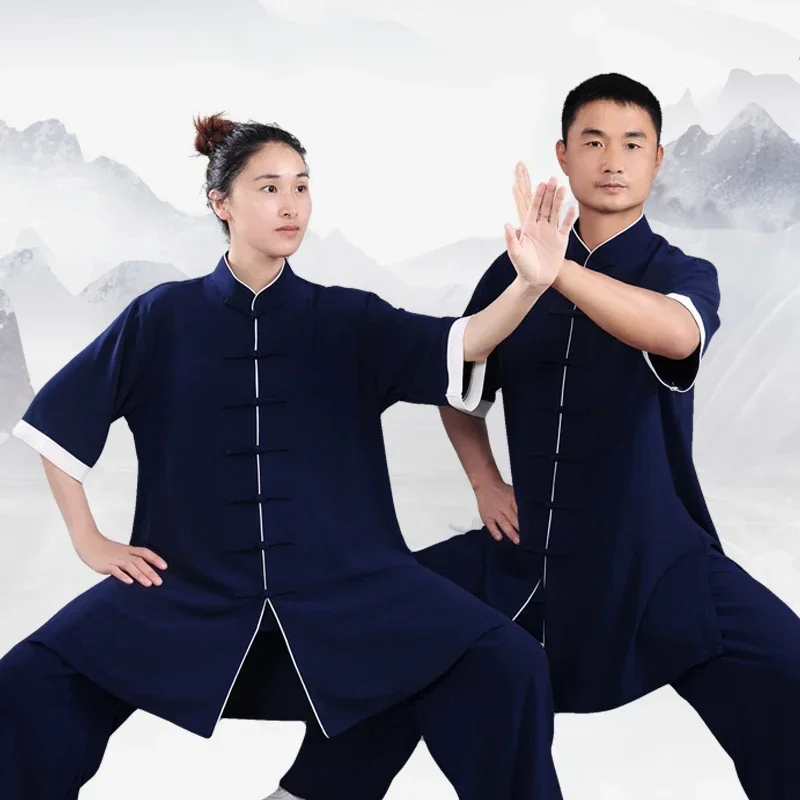 Kung Fu TaiChi Uniform Wushu Martial Arts Uniform Wing Chun Jacket Pants Traditional Chinese Clothing Morning Exercise Clothing