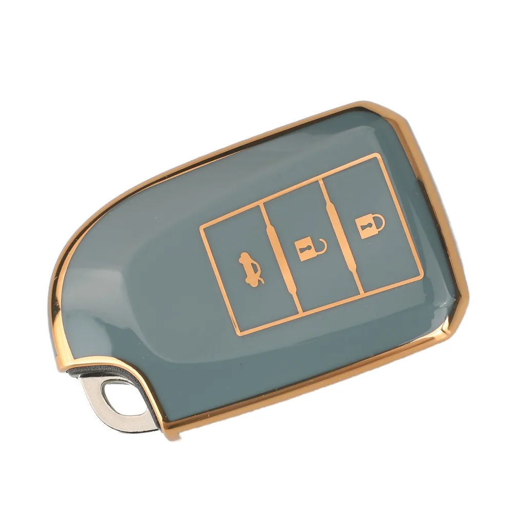 Jingyuqin NEW 2/3 BTN Soft TPU Car Key Case Fob For Toyota Prado Yaris Vios Previa Yarisl X Hiace Camry Corolla Verso Protect